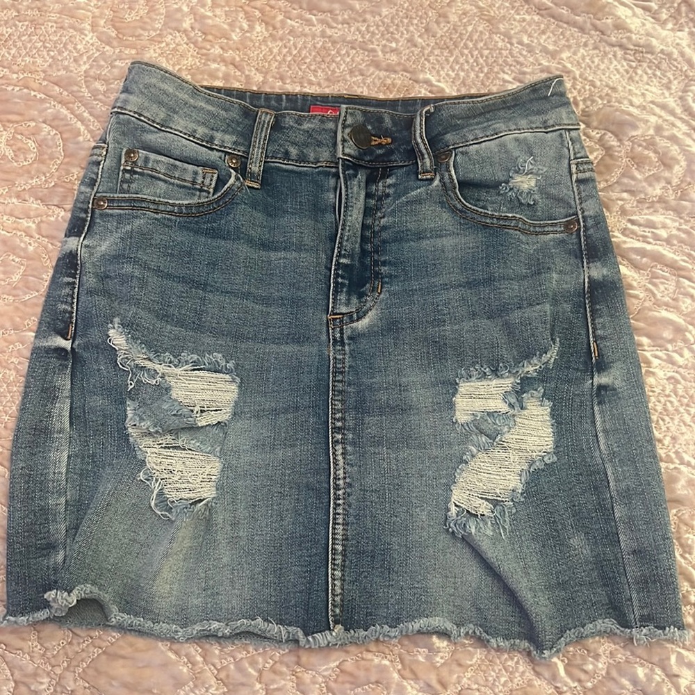 Stretch Denim Skirt